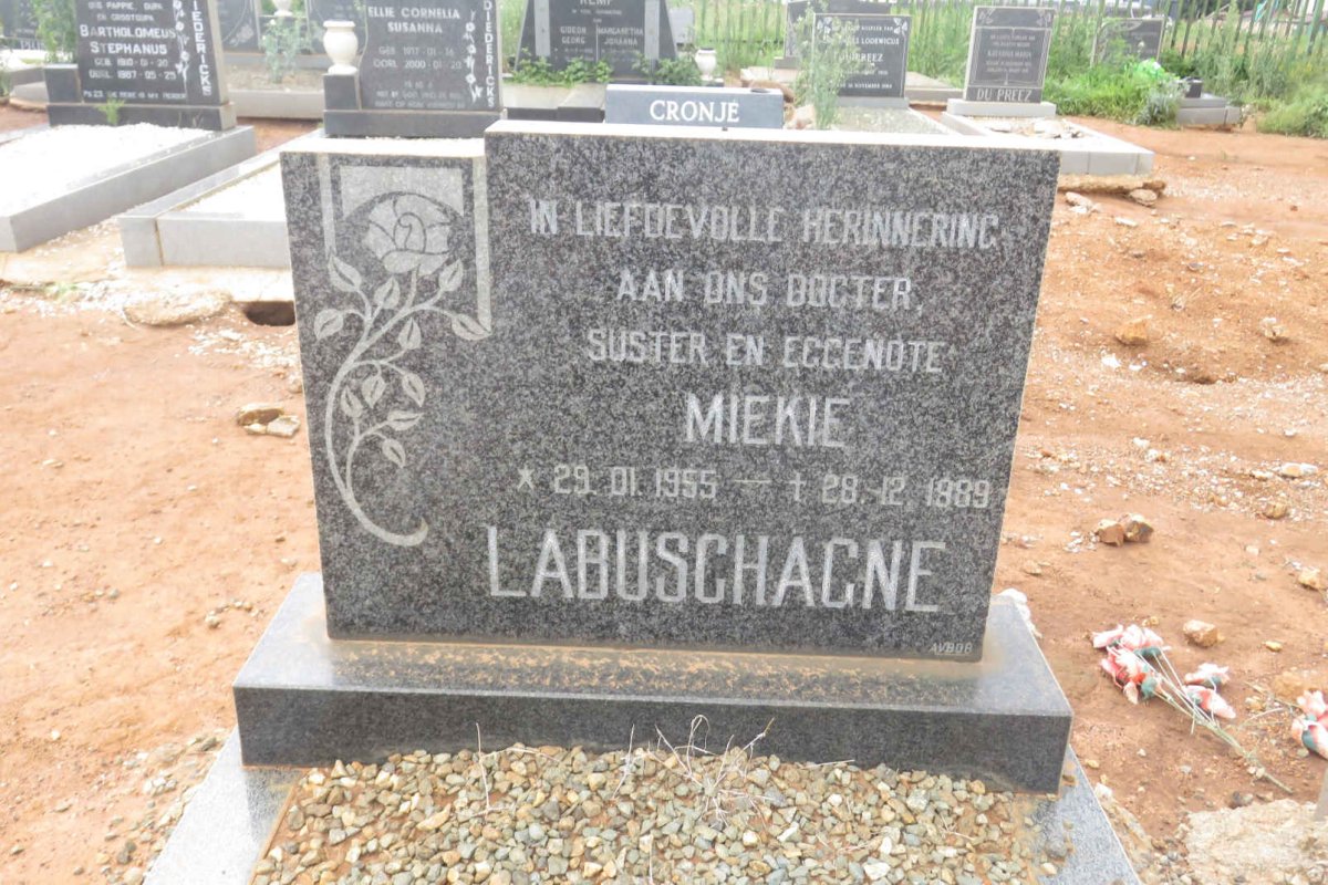 LABUSCHAGNE Miekie 1955-1989