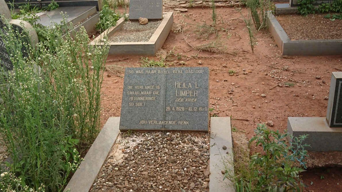 LIMPER Heila L. nee KRIEK 1928-1970