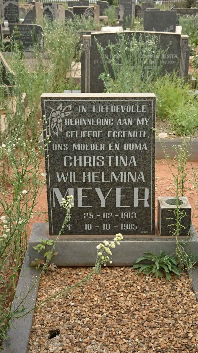 MEYER Christina Wilhelmina 1913-1985