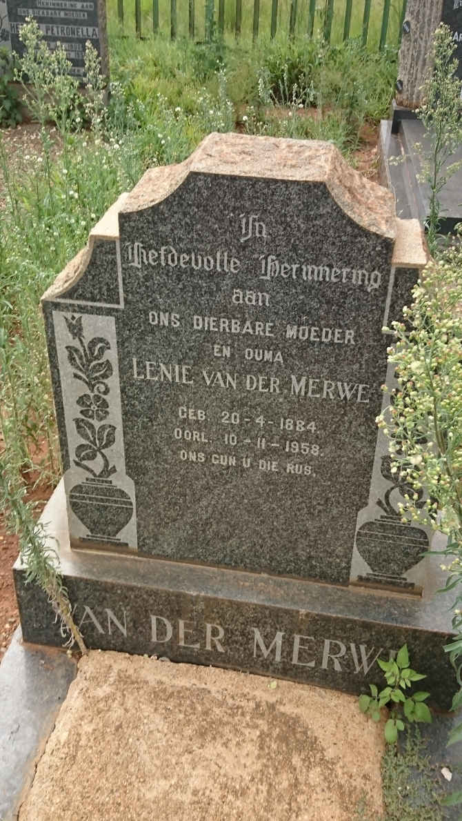MERWE Lenie, van der 1884-1958