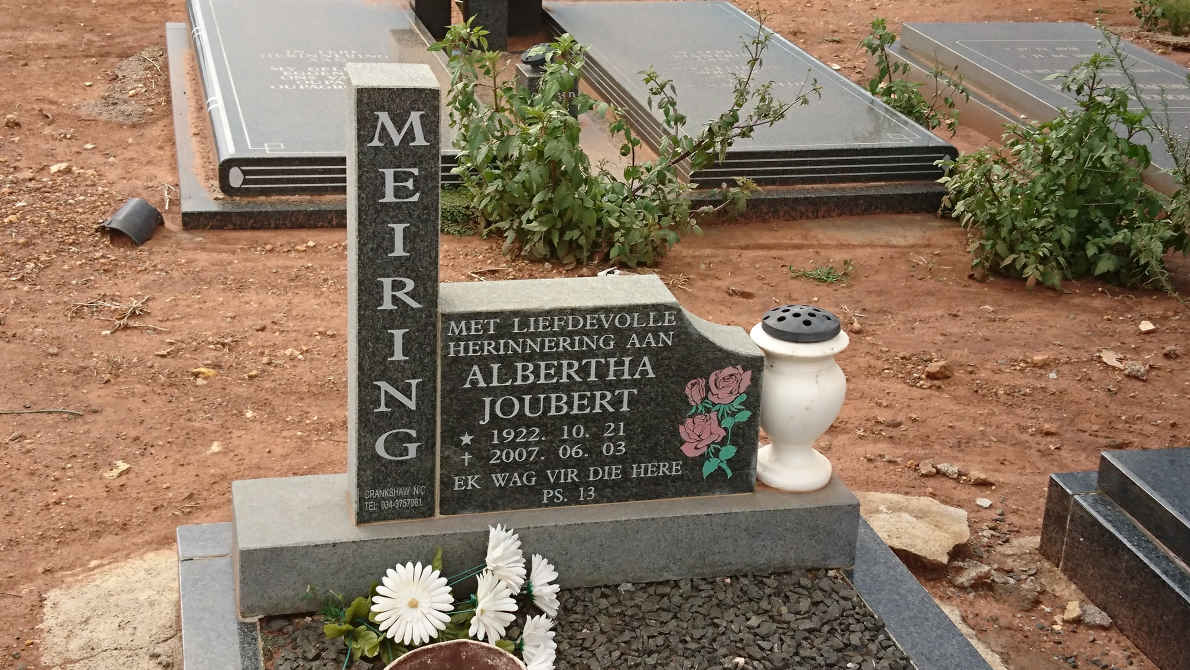 MEIRING Albertha Joubert 1922-2007