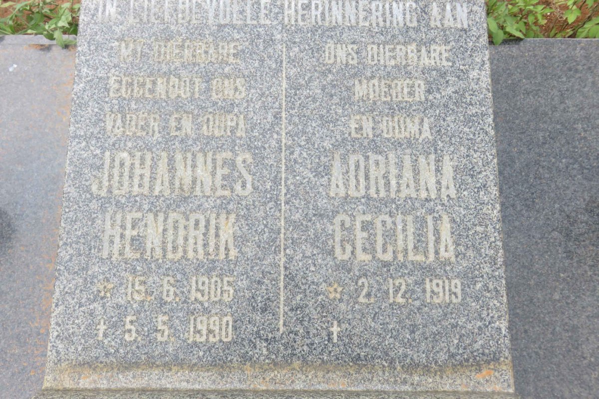 MOUTON Johannes Hendrik 1905-1990 &amp; Adriana Cecilia 1919- _2