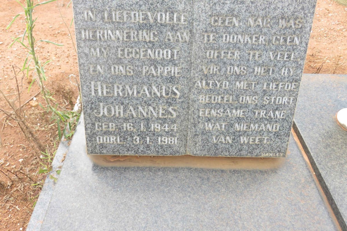 MERWE Hermanus Johannes, van der 1944-1981 _2