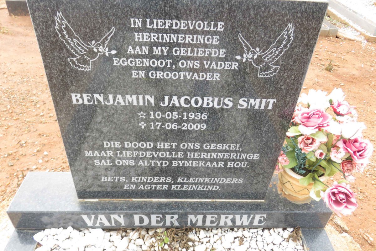 MERWE Benjamin Jacobus Smit, van der1936-2009