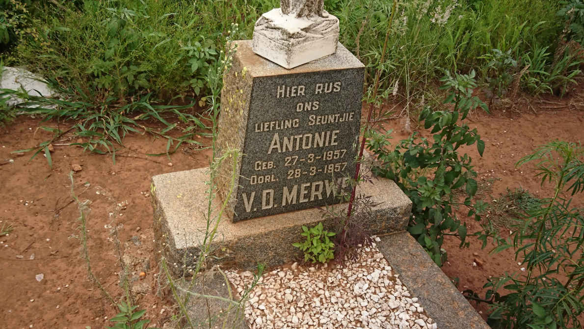MERWE Antonie, v.d. 1957-1957