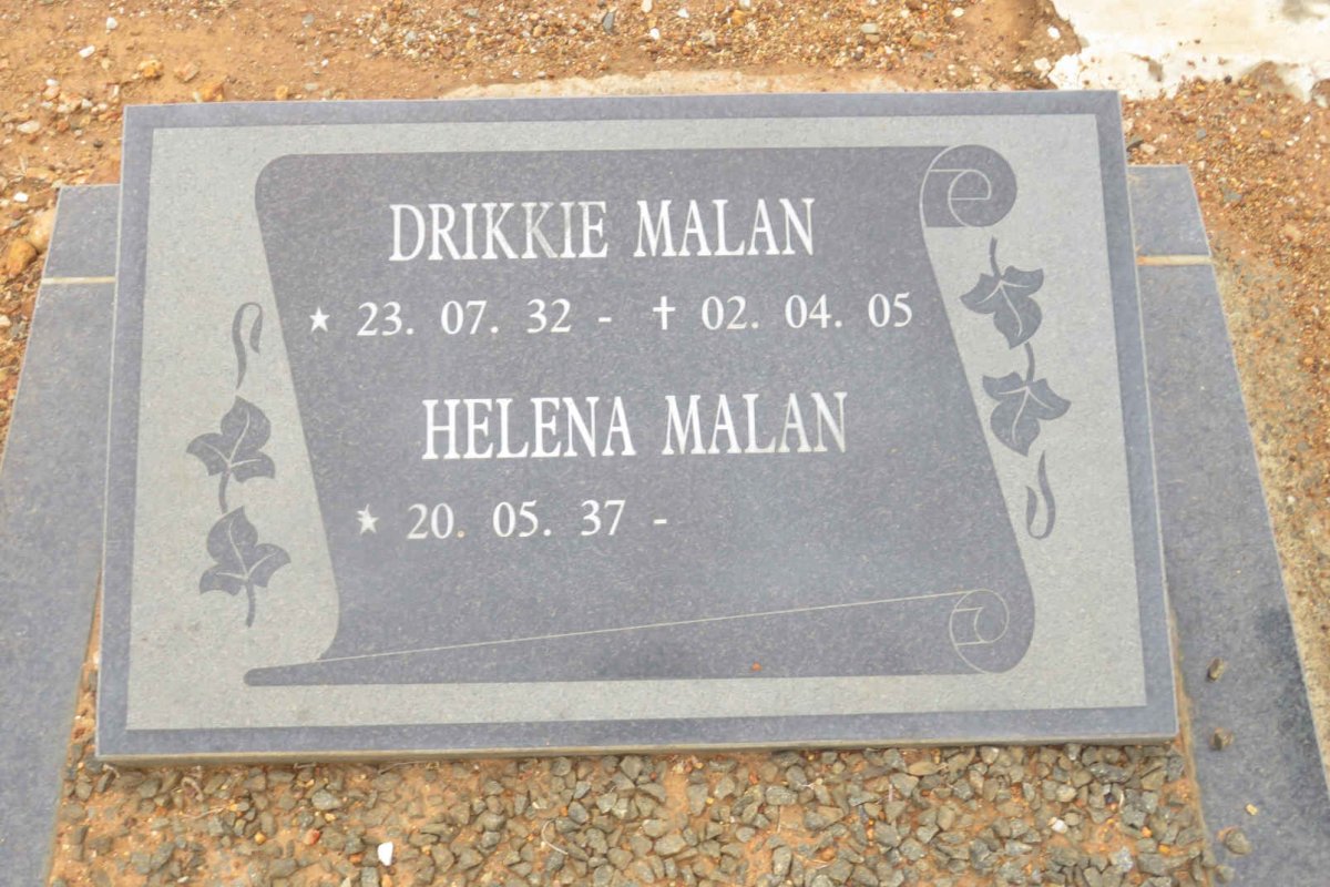 MALAN Drikkie 1932-2005 &amp; Helena 1937-