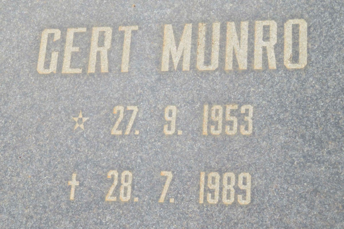 MUNRO Gert 1953-1989