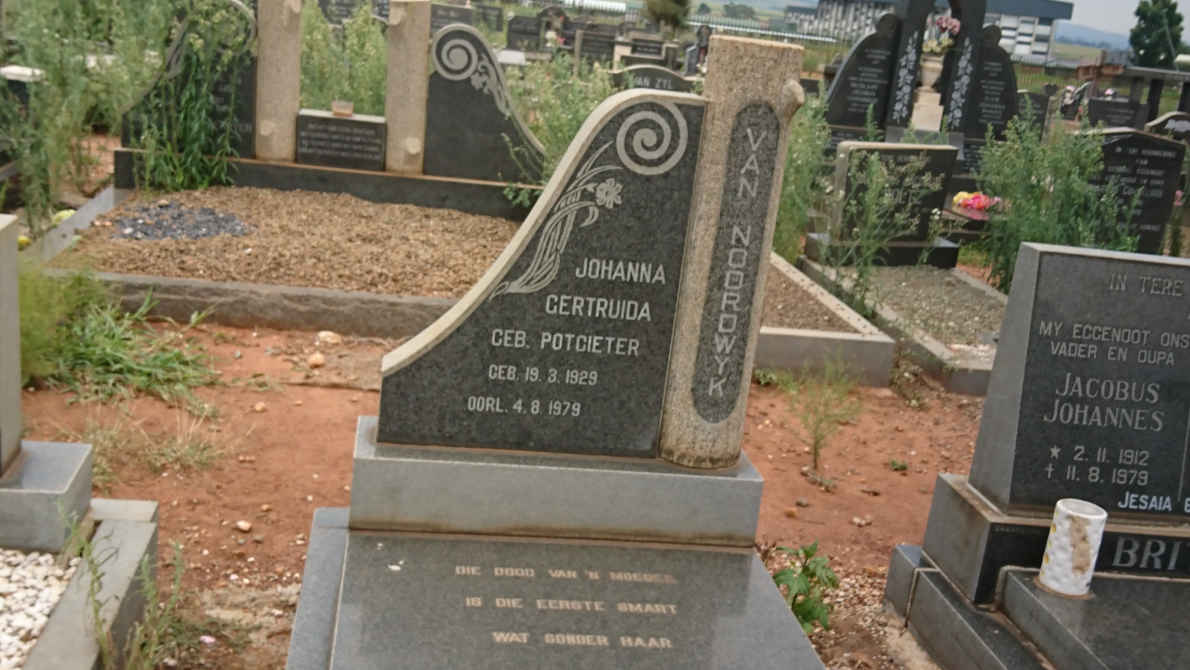 NOORDWYK Johanna Gertruida, van nee POTGIETER 1929-1979