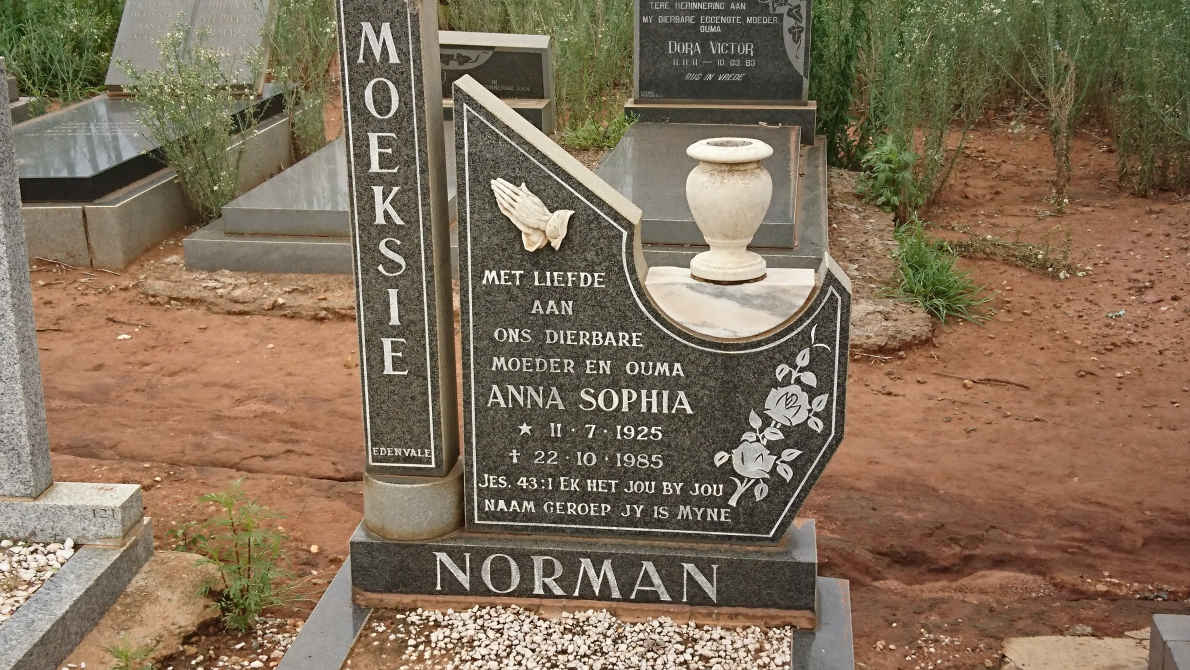 NORMAN Anna Sophia 1925-1985