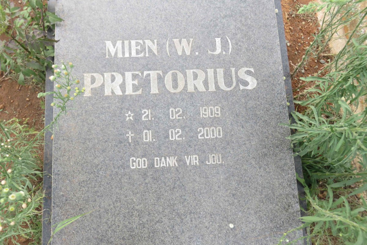 PRETORIUS W.J. 1909-2002