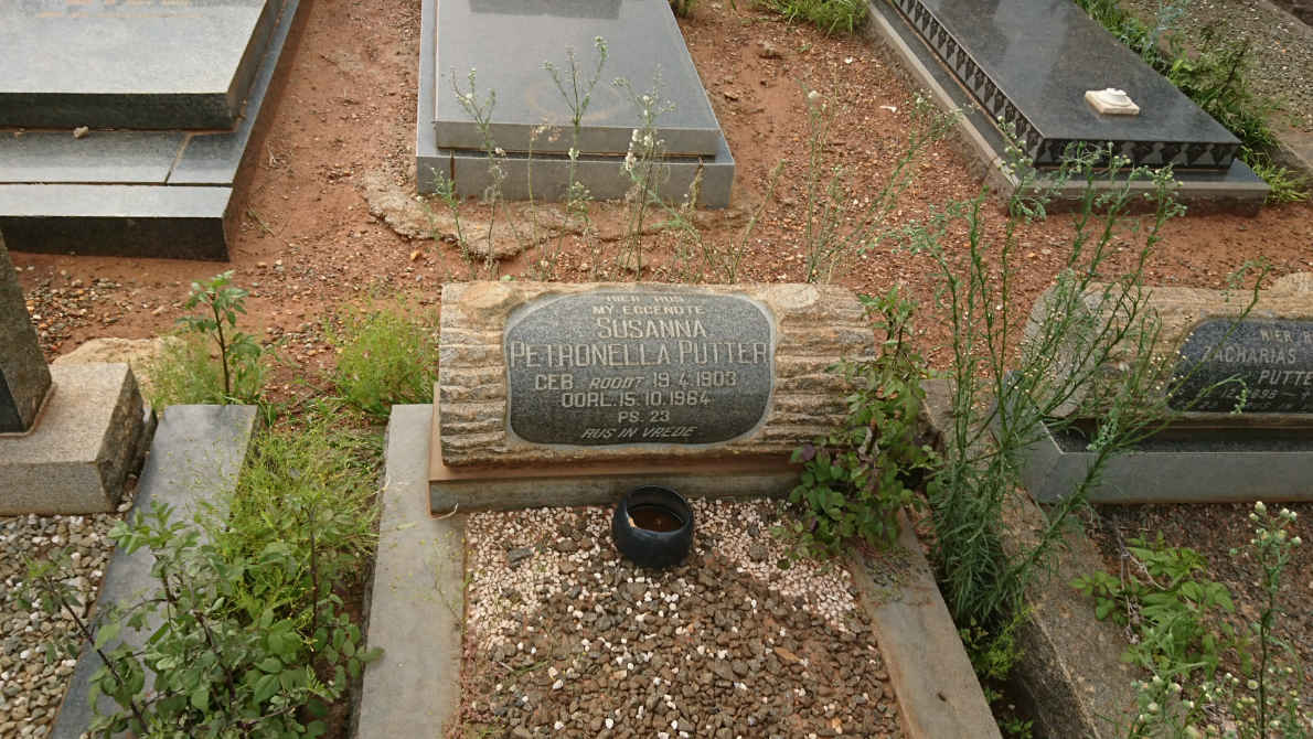 PUTTER Susanna Petronella nee ROODT 1903-1964