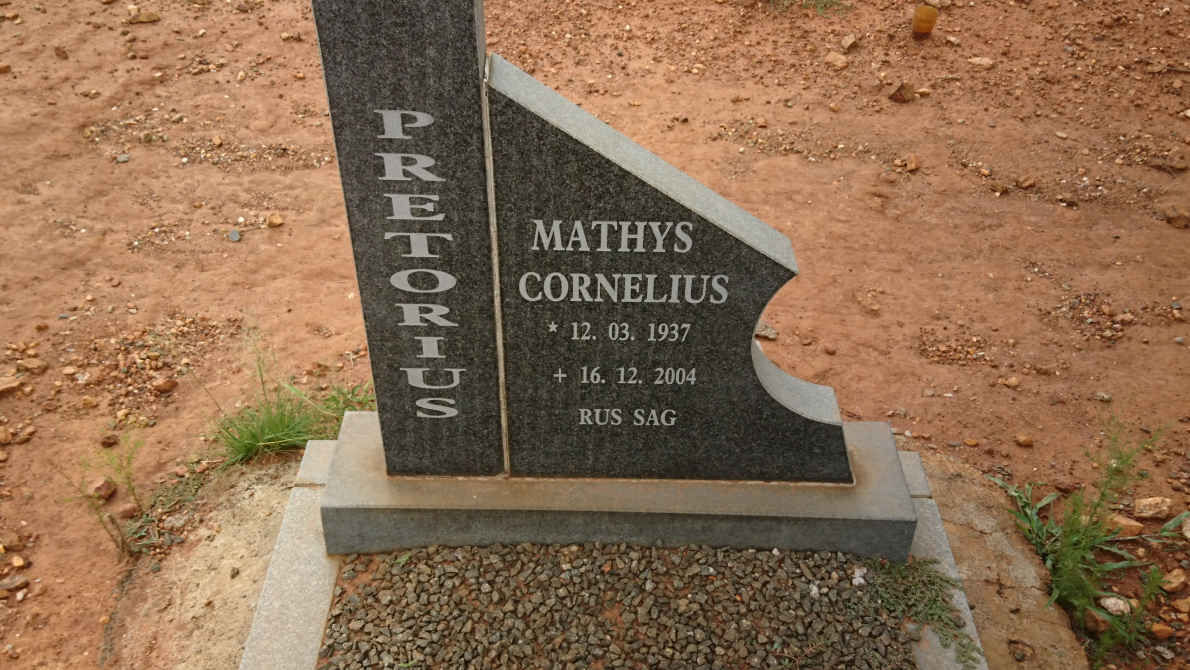 PRETORIUS Mathys Cornelius 1937-2004