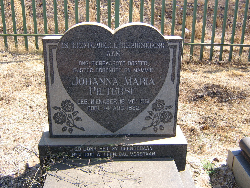 PIETERSE Johanna Maria nee NIENABER 1951-1982