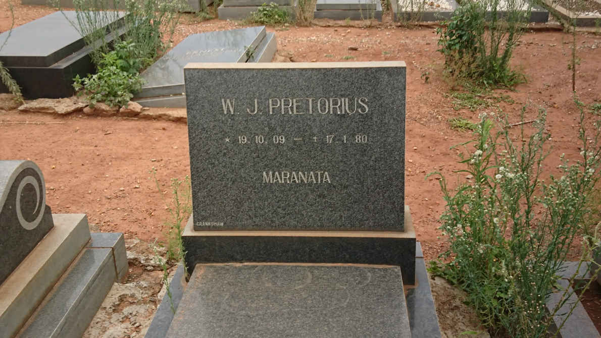 PRETORIUS W.J. 1909-1980