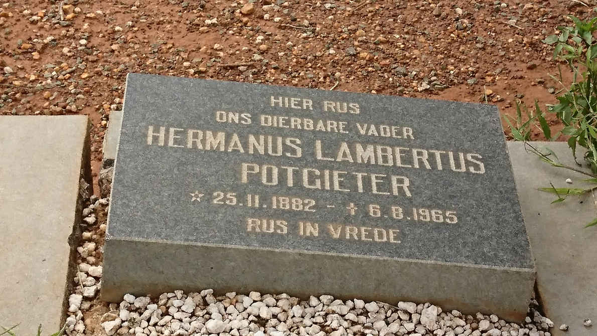 POTGIETER Hermanus Lambertus 1882-1965