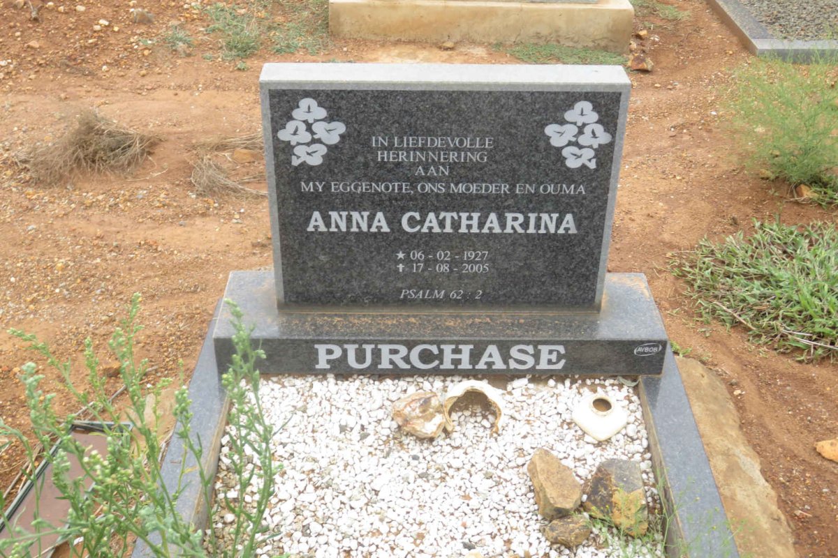 PURCHASE Anna Catharina 1927-2005