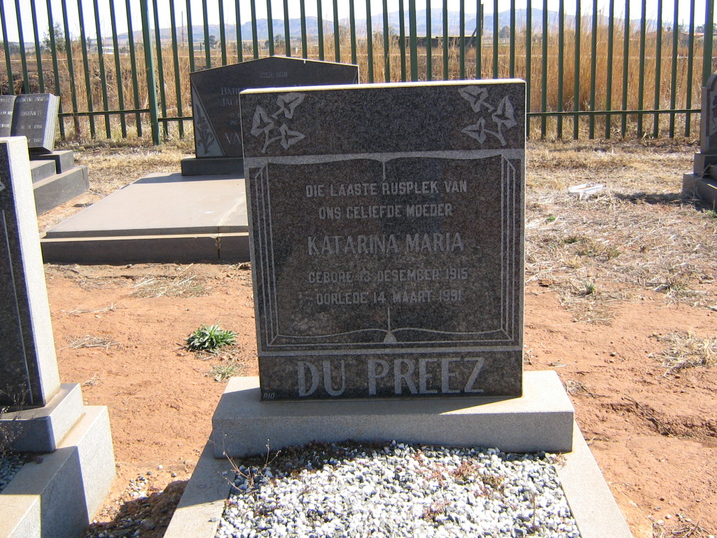 PREEZ Katarina Maria, du 1915-1991