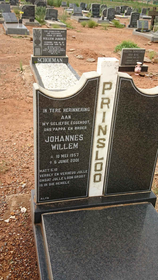 PRINSLOO Johannes Willem 1957-2001