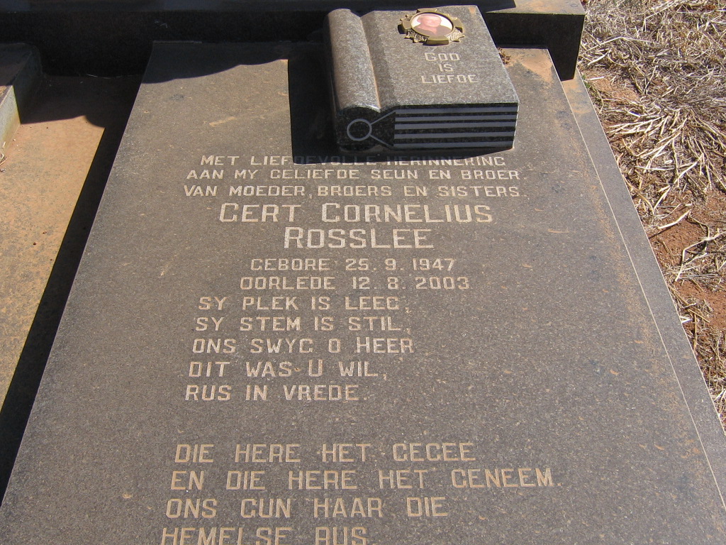 ROSSLEE Gert Cornelius 1947-2003
