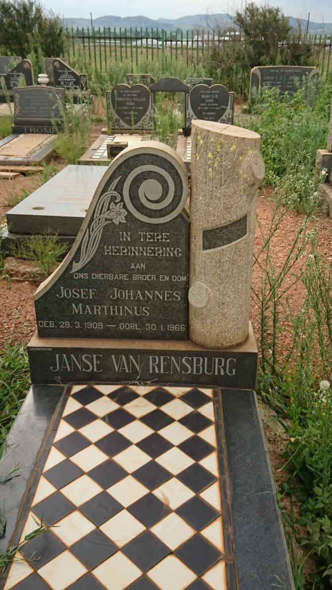 RENSBURG Josef Johannes Marthinus, Janse van 1909-1966