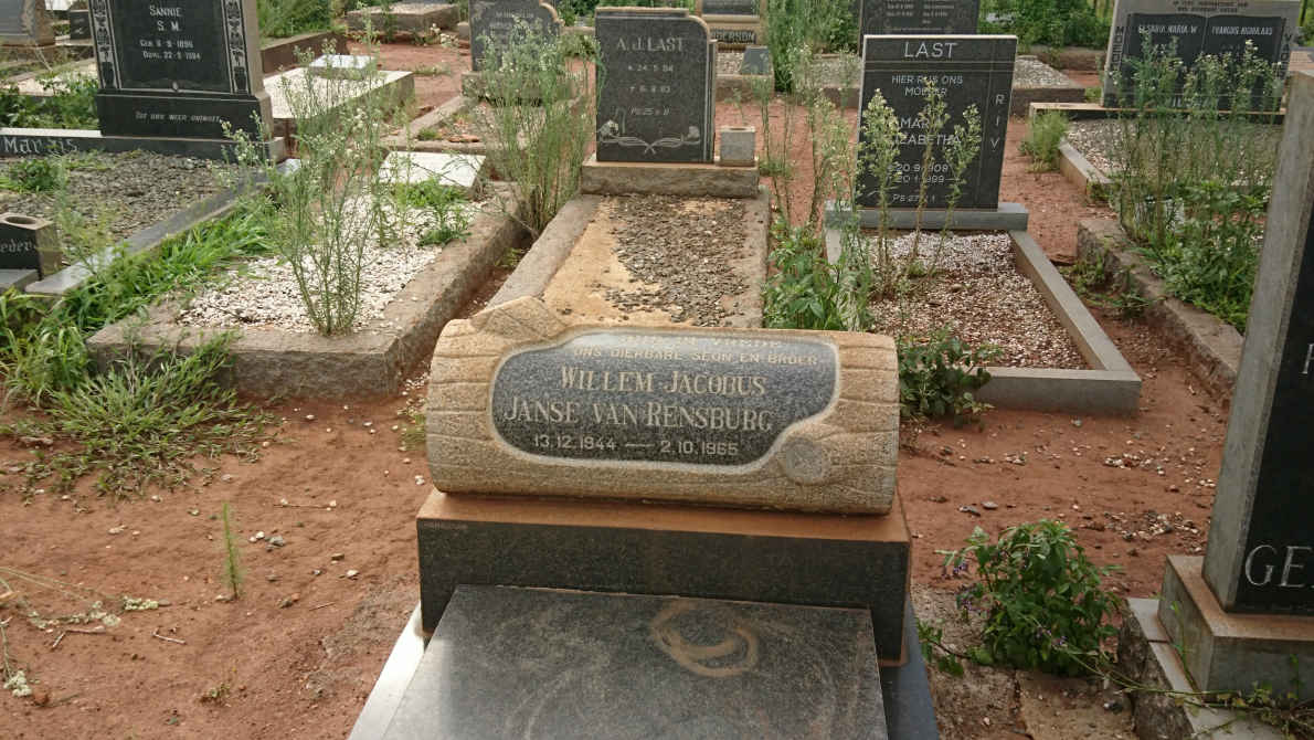 RENSBURG Willem Jacobus, Janse van 1944-1965