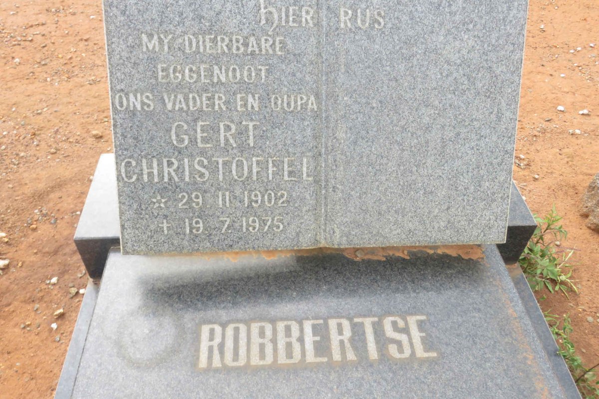 ROBBERTSE Gert Christoffel 1902-1975