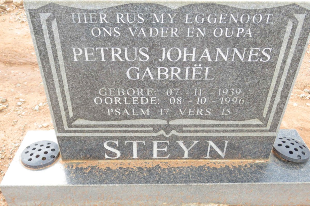 STEYN Petrus Johannes Gabriel 1939-1996