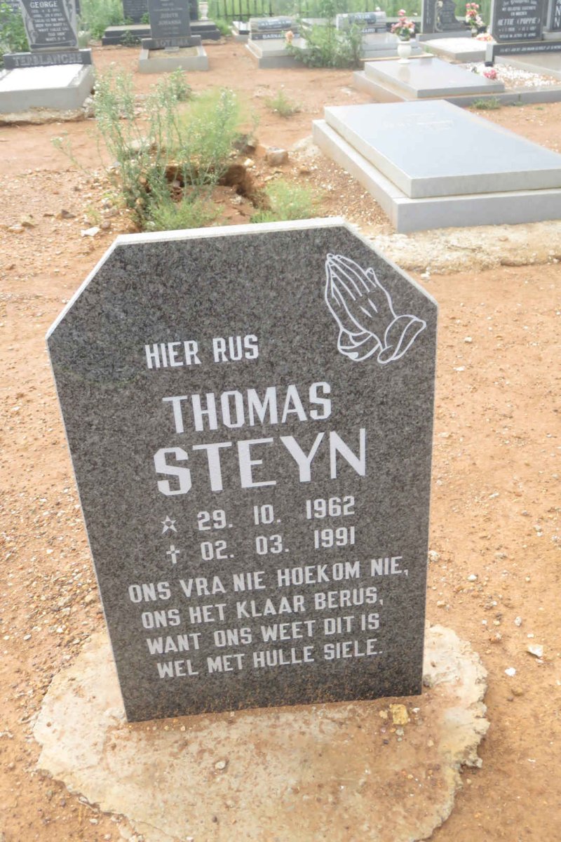 STEYN Thomas 1962-1991