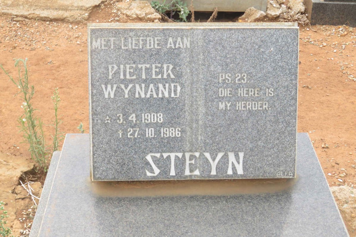 STEYN Pieter Wynand  1908-1986