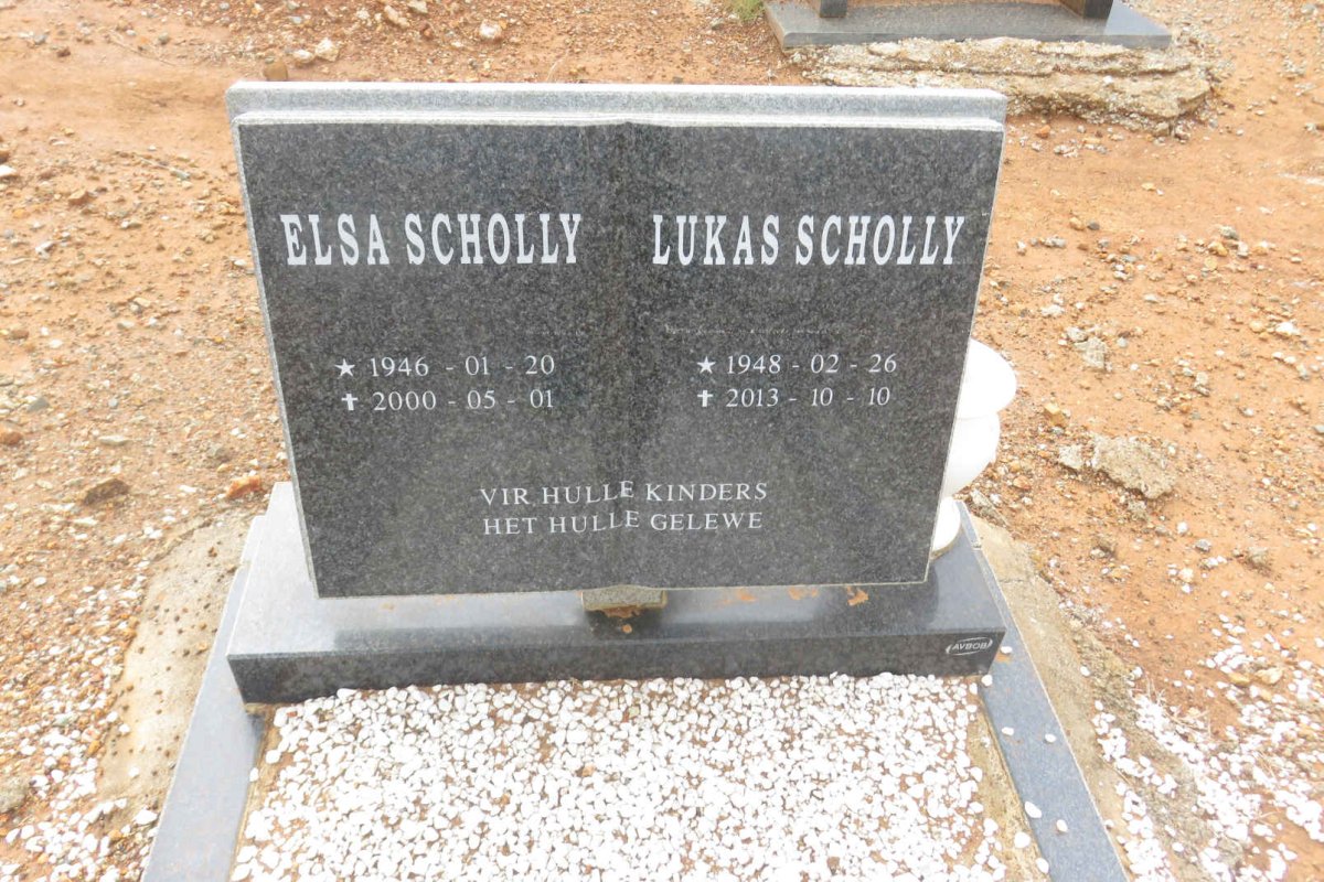 SCHOLLY Lukas 1948-2013 &amp; Elsa 1946-2000