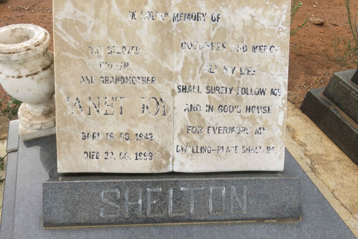 SHELTON Janet Joy 1942-1999