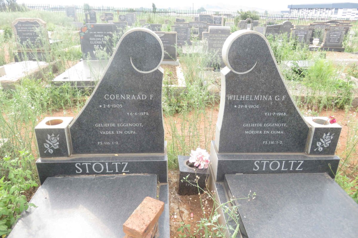 STOLTZ Coenraad 1905-1979 &amp; Wilhelmina G.F. 1906-1968