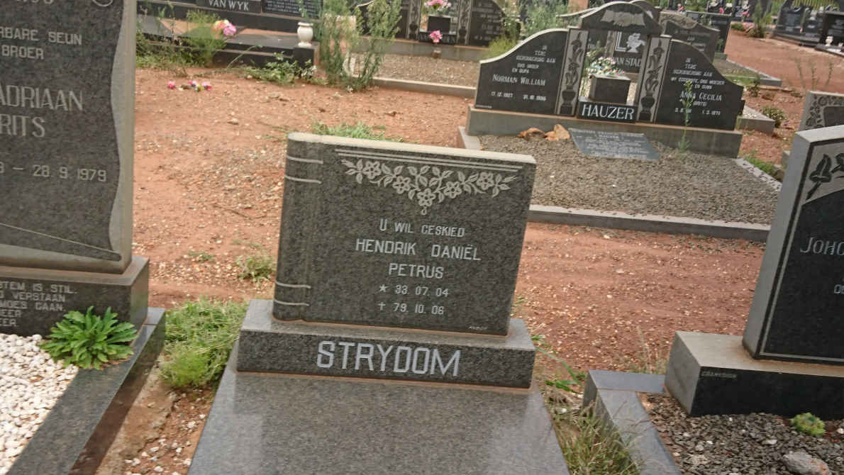 STRYDOM Hendrik Daniel Petrus 1933-1979