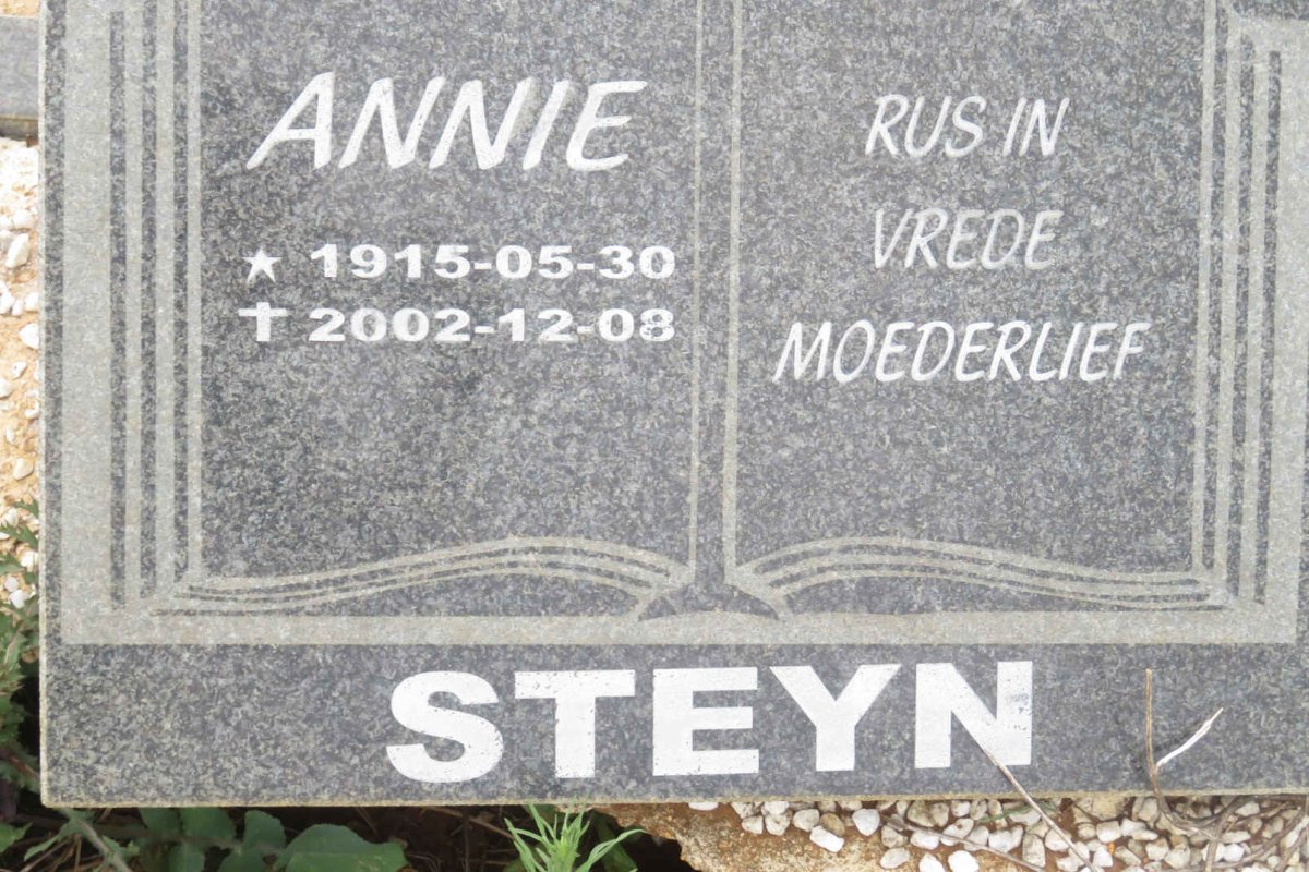 STEYN Annie 1915-2002