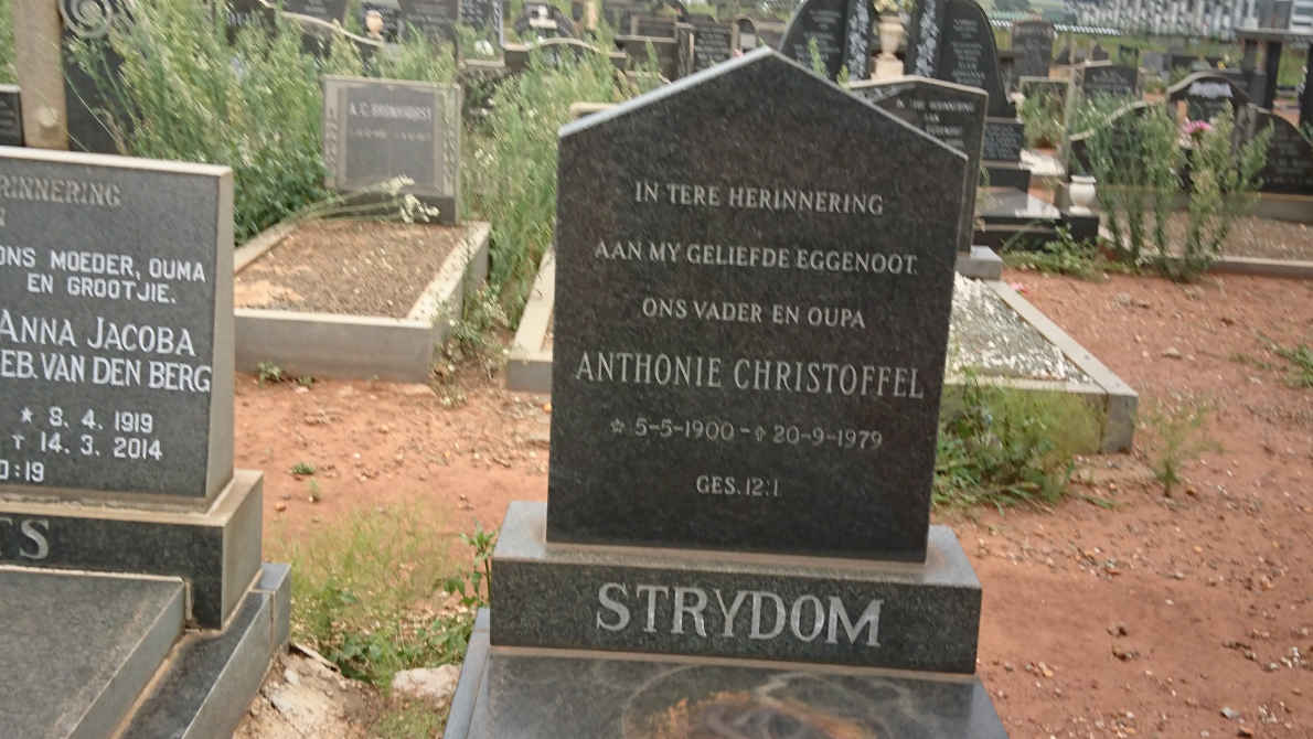 STRYDOM Anthonie Christoffel 1900-1979
