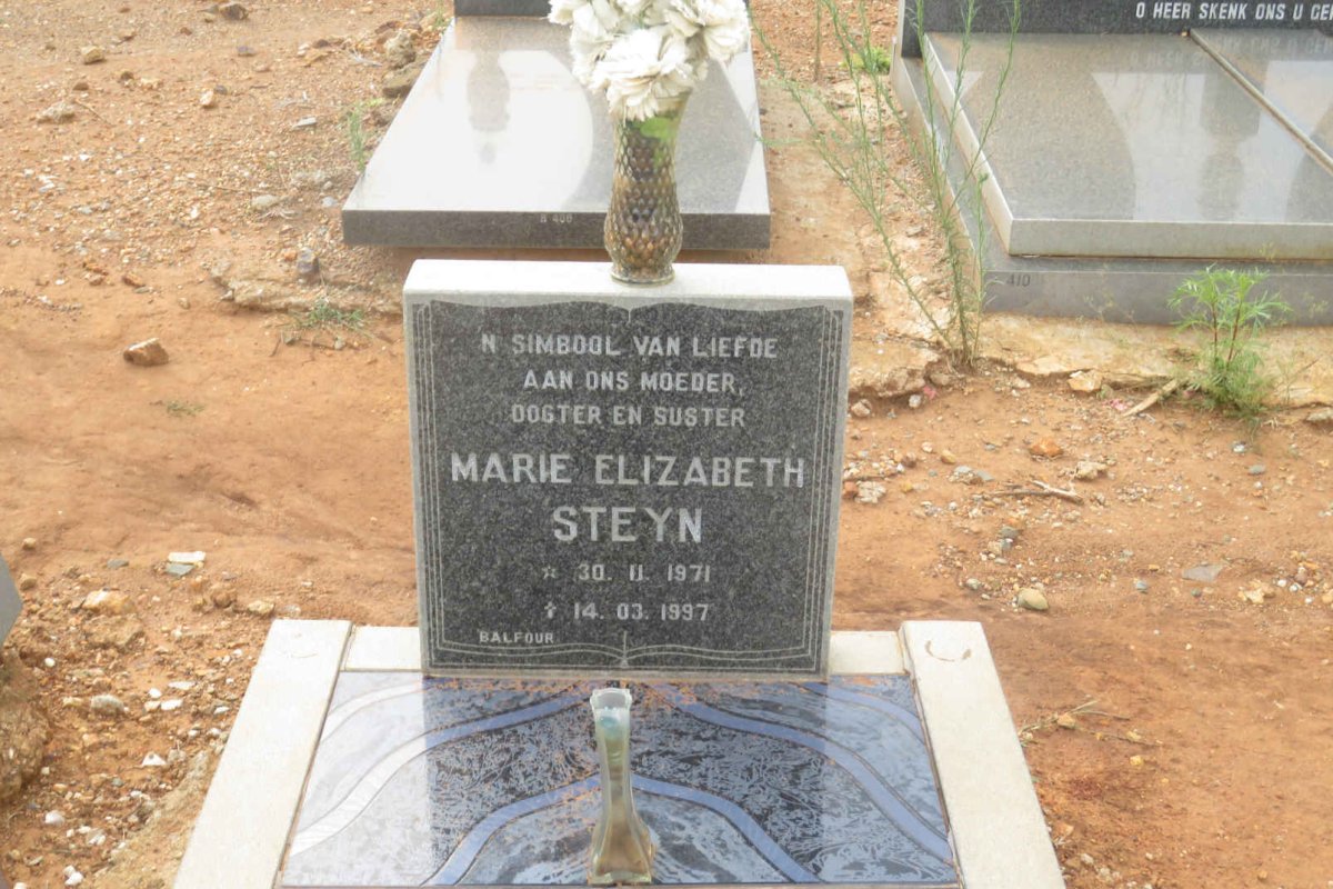 STEYN Marie Elizabeth 1971-1997