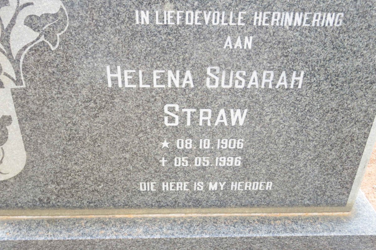 STRAW Helena Susarah 1906-1996