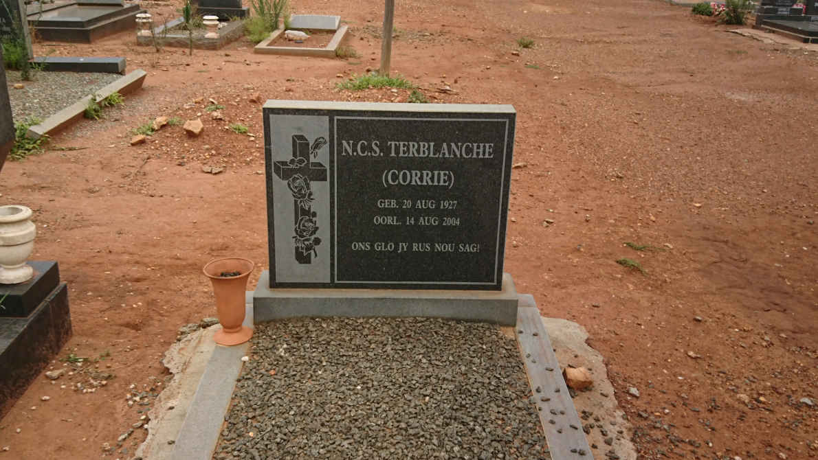 TERBLANCHE N.C.S. 1927-2004