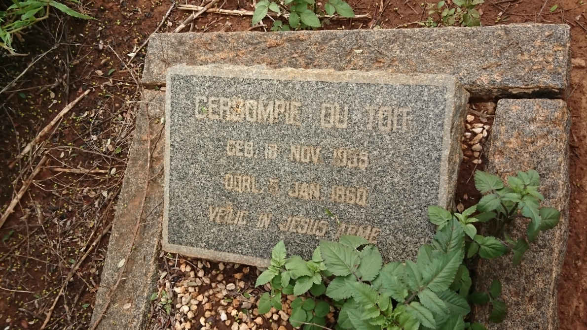TOIT Gerdompie, du 1958-1960