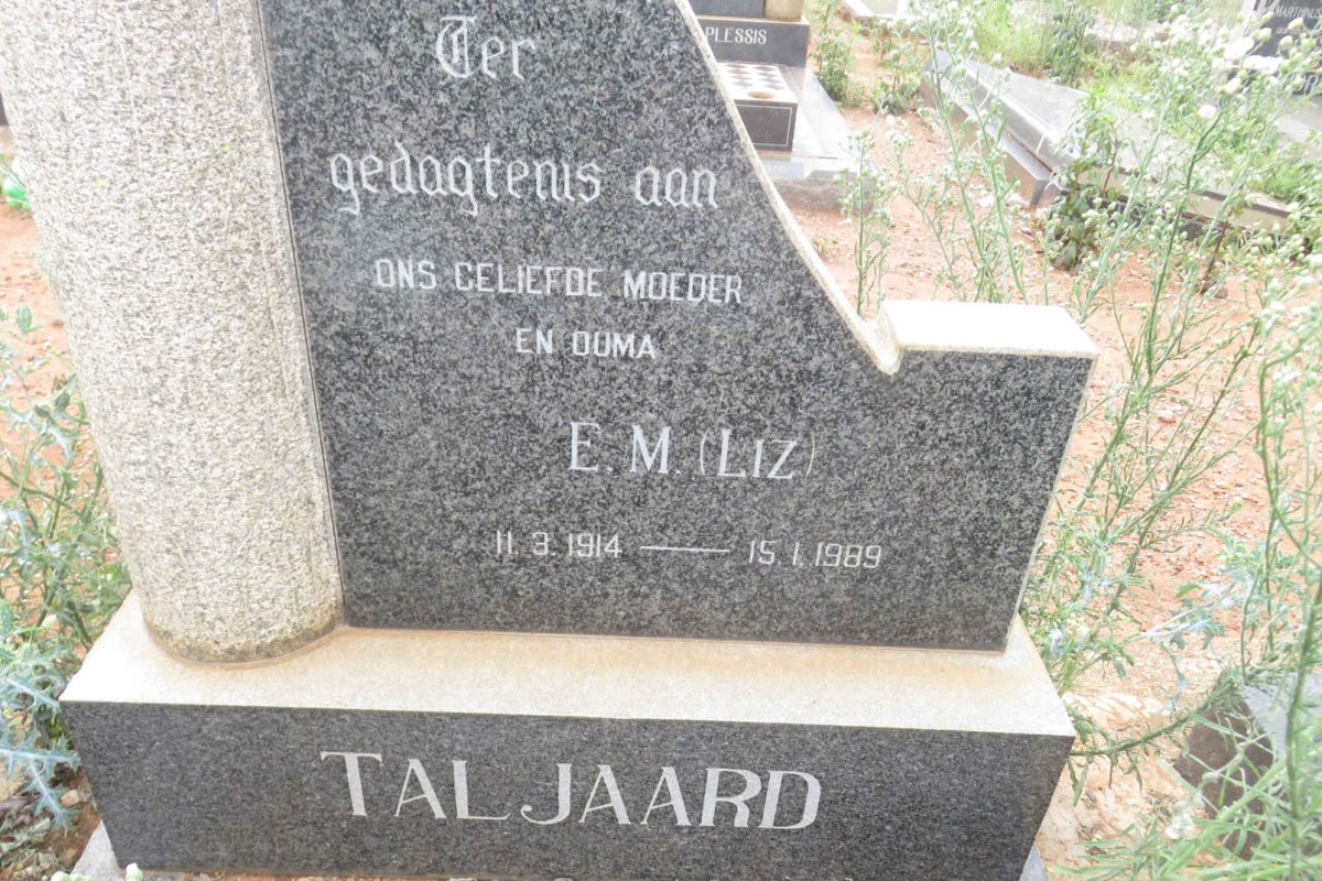 TALJAARD E.M. 1914-1989