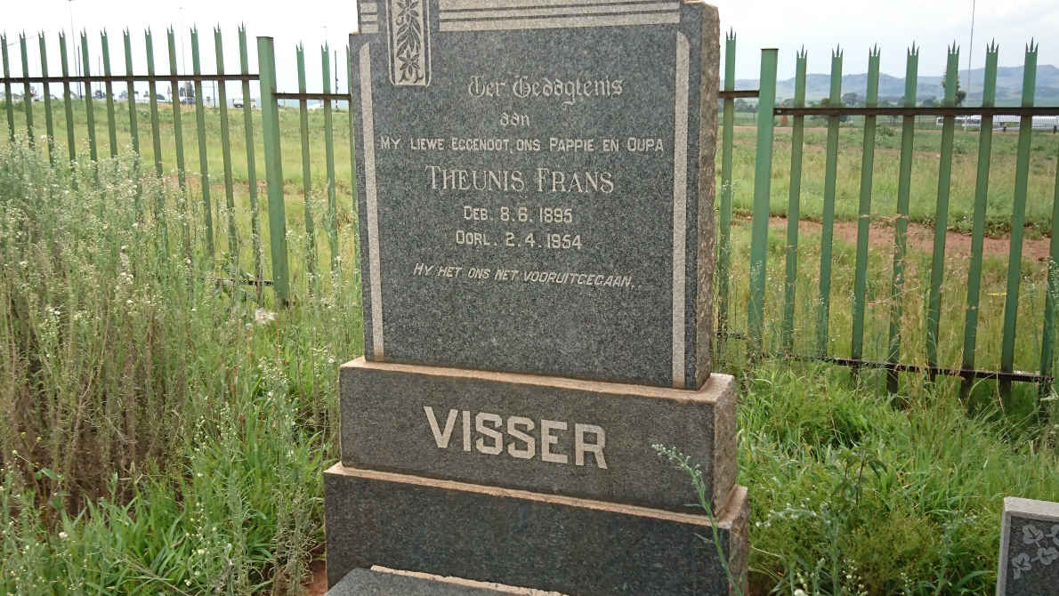 VISSER Theunis Frans 1895-1954