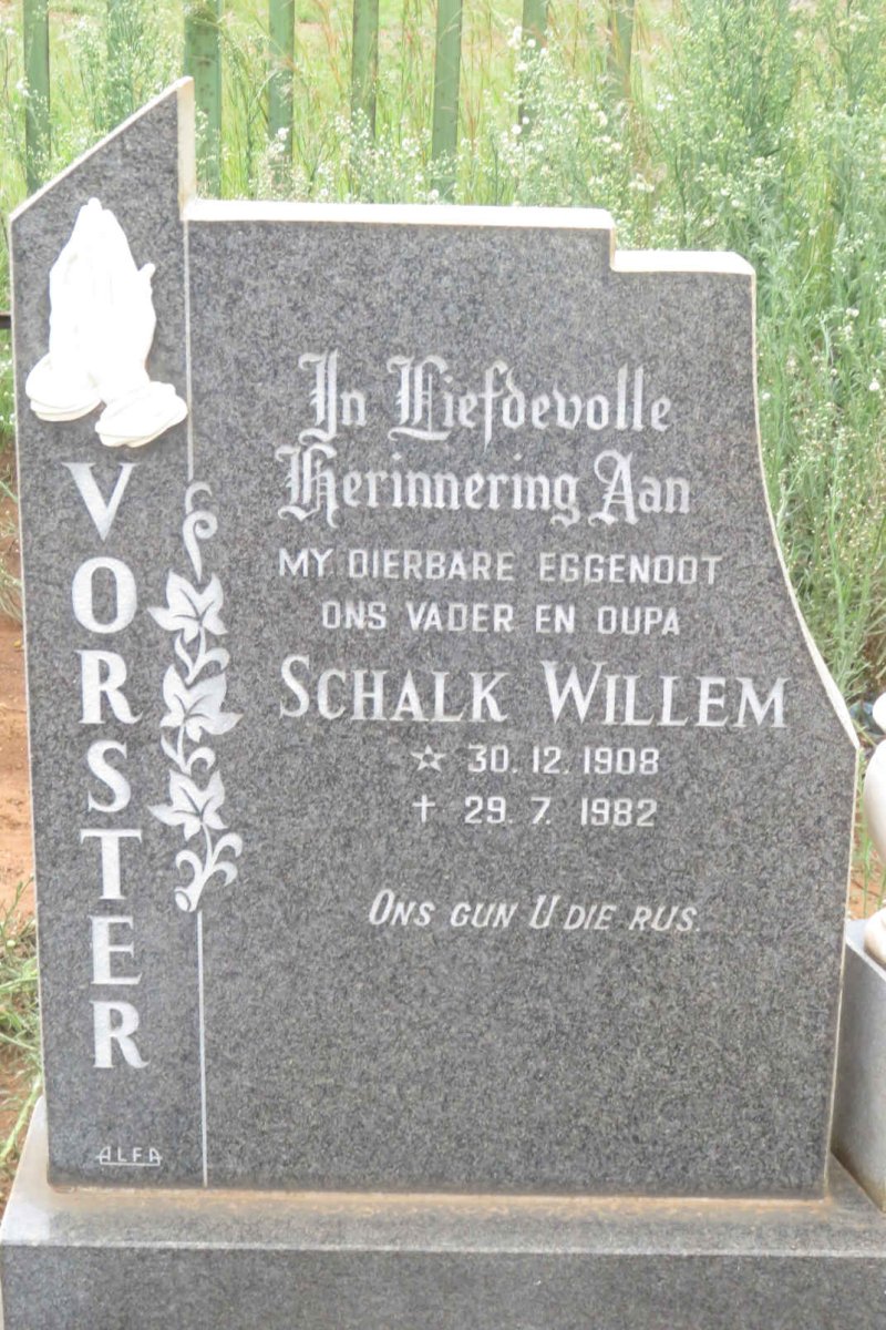 VORSTER Schalk Willem 1908-1982