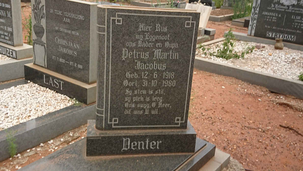 VENTER Petrus Martin Jacobus 1918-1980