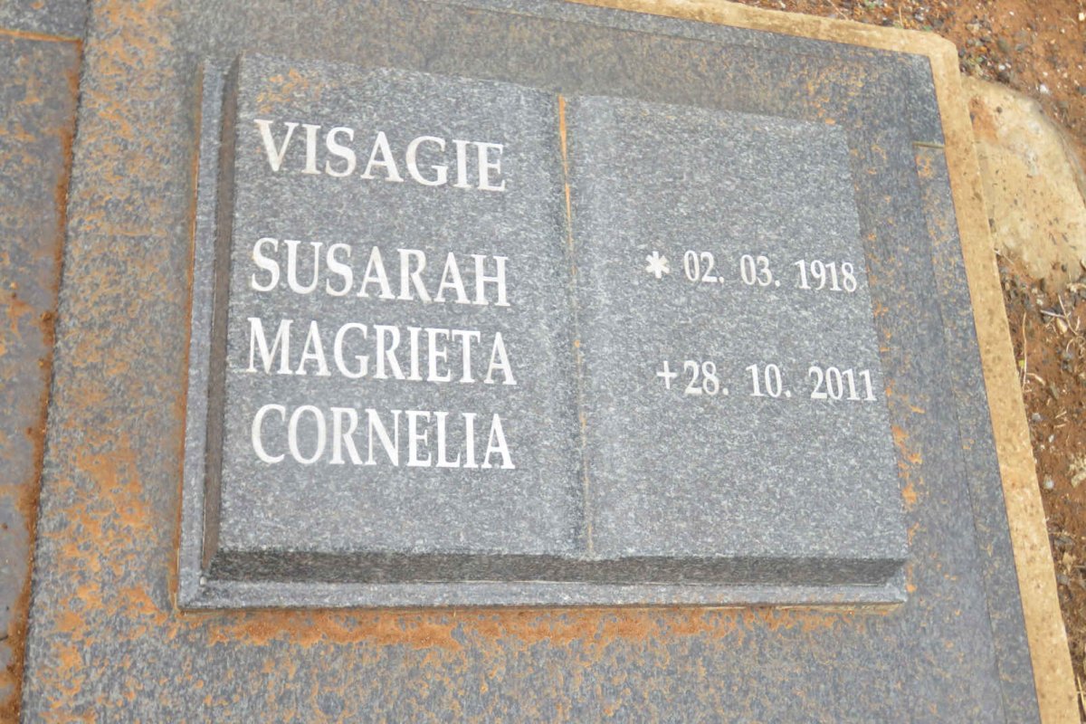 VISAGIE Susarah Magrieta Cornelia 1918-2011