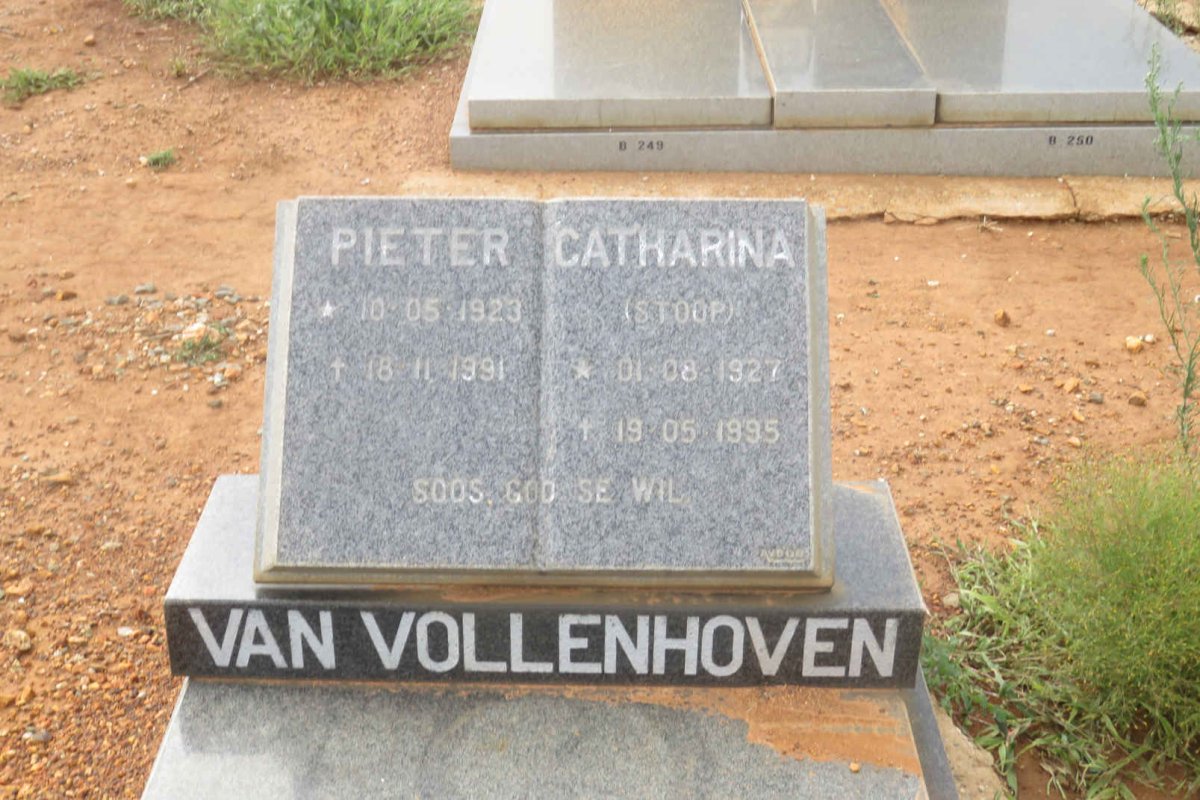 VOLLENHOVEN Pieter, van 1923-1991 &amp; Catharina STOOP 1927-1995