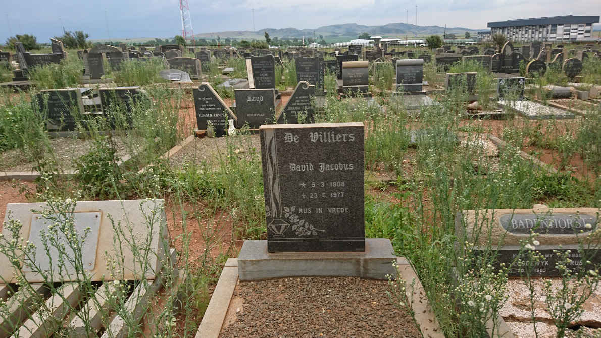 VILLIERS David Jacobus, de 1908-1977