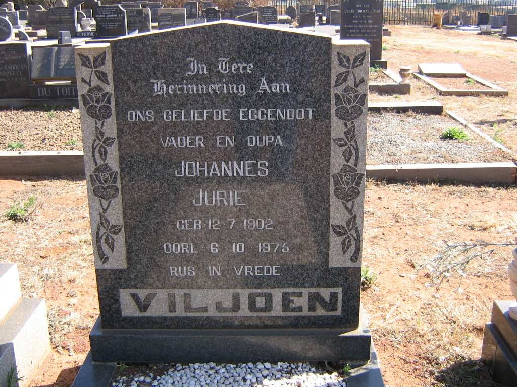 VILJOEN Johannes Jurie 1902-1975