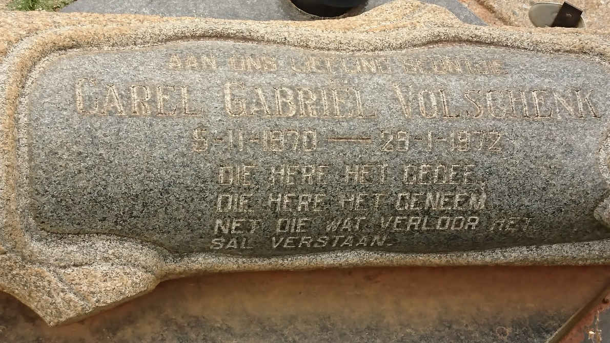 VOLSCHENK Carel Gabriel 1970-1972