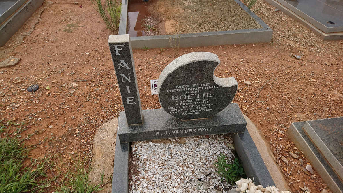 WATT S.J., van der 1952-2009