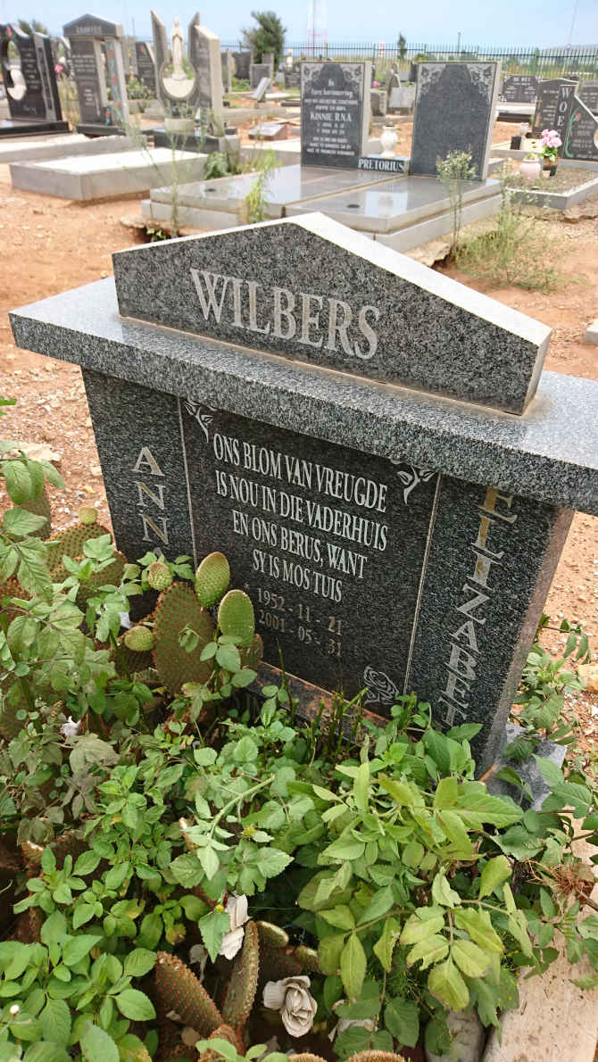 WILBERS Anna Elizabeth 1952-2001